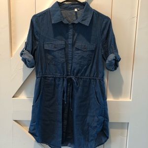 Pinkblush denim maternity top